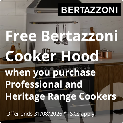 Bertazzoni Professional and Heritage Series free cooker hood promotion